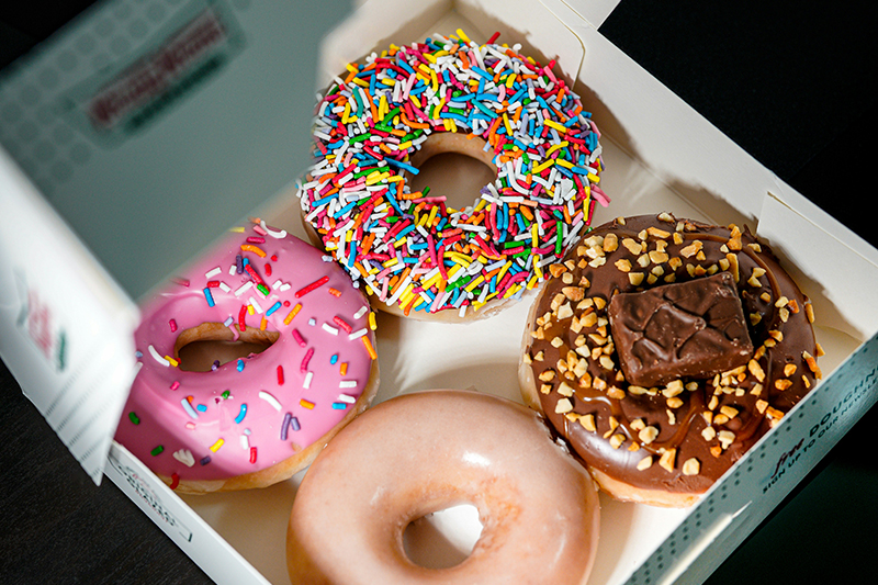 Four tasty donuts.